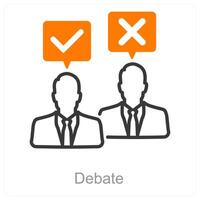 debate e opinião ícone conceito vetor