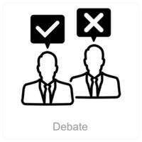 debate e opinião ícone conceito vetor