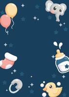 abstrato fundo para aniversário comemoro, bebê chefe, aniversário, e de outros cumprimento com fofa cor vetor