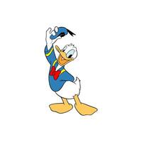 Disney personagem Donald Pato e azul chapéu desenho animado animação vetor