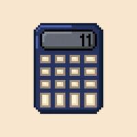 calculadora pixel arte ilustração estilo vetor