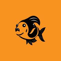 peixe minimalista logotipo vetor