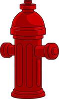 desenho animado vermelho fogo Hidrante vetor