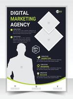 modelo de folheto de agência de marketing digital vetor