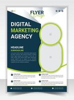 modelo de folheto de agência de marketing digital vetor
