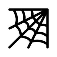 dia das Bruxas aranha rede ícone em uma branco fundo vetor
