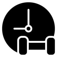 ícone de glifo de haltere vetor