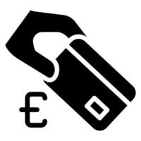 ícone de glifo de pagamento vetor