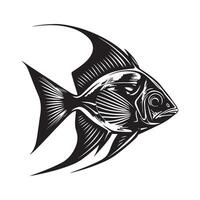 peixe-espada estoque ilustrações. peixe em uma branco fundo vetor