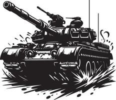guerra tanque silhueta. guerra tanque logotipo isolado em branco fundo vetor
