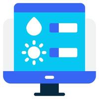 água monitor ícone para rede, aplicativo, infográfico, etc vetor