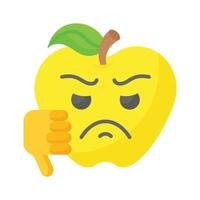 cuidadosamente trabalhada surpreendente ícone do não gostar emoji, único e criativo vetor