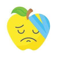 a surpreendente ícone do dor emoji, ferido, triste, expressões vetor