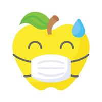 eu vou emoji projeto, face mascarar em emoji face vetor