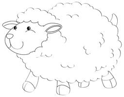 Contorno de animais para ovelhas fofos