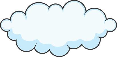desenho animado nuvens em branco fundo. cloudscape elemento vetor