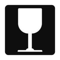 vinho vidro ícone isolado em branco fundo. vetor