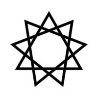 octograma, satânico símbolos, medieval ocultismo, Magia selos, sigilos, místico nós, Demonios Cruz. sigilo Lúcifer baphomet vetor