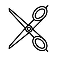design de ícone de linha de tesoura vetor