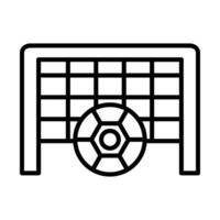 futebol objetivo linha ícone Projeto vetor