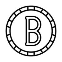 bitcoin linha ícone Projeto vetor