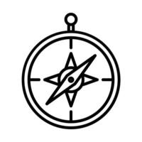 design de ícone de linha de bússola vetor