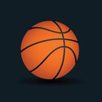 basquetebol bola emoji ilustração. 3d desenho animado estilo bola isolado em fundo vetor