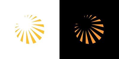 Sol luz logotipo Projeto círculo amarelo símbolo vetor