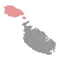 distrito 13 mapa, administrativo divisão do Malta. ilustração. vetor