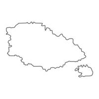 Gozo e comino distrito mapa, administrativo divisão do Malta. ilustração. vetor