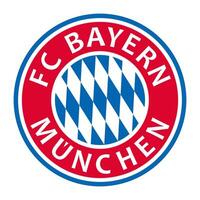 fc Bayern Munique logotipo em uma branco fundo. futebol clube, história do vitórias, vermelho e azul cores, à moda emblema. editorial vetor