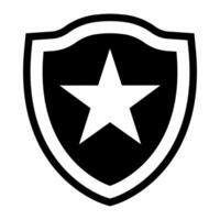 botafogo fc emblema em icônico Preto e branco pano de fundo. histórico brasileiro futebol clube, icônico Estrela crista. editorial vetor