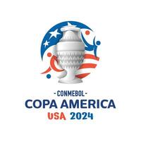 copa América EUA 2024 logotipo em transparente fundo vetor
