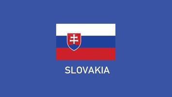 Eslováquia bandeira equipes europeu nações 2024 abstrato países europeu Alemanha futebol símbolo logotipo Projeto ilustração vetor