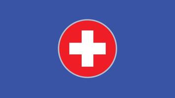 Suíça bandeira emblema europeu nações 2024 equipes países europeu Alemanha futebol símbolo logotipo Projeto ilustração vetor