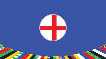 Inglaterra emblema bandeira europeu nações 2024 equipes países europeu Alemanha futebol símbolo logotipo Projeto ilustração vetor