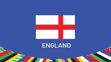 Inglaterra bandeira equipes europeu nações 2024 símbolo abstrato países europeu Alemanha futebol logotipo Projeto ilustração vetor