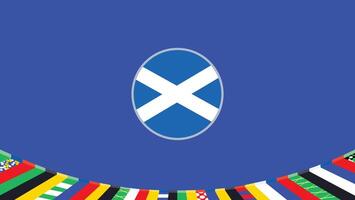 Escócia emblema bandeira europeu nações 2024 equipes países europeu Alemanha futebol símbolo logotipo Projeto ilustração vetor