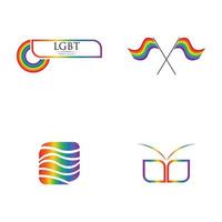 ilustração em vetor de modelo de símbolo de logotipo lgbt - vetor