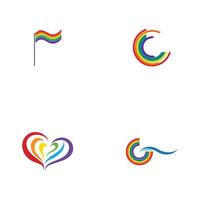 ilustração em vetor de modelo de símbolo de logotipo lgbt - vetor