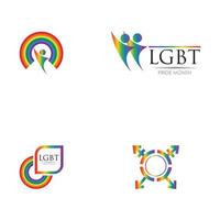 ilustração em vetor de modelo de símbolo de logotipo lgbt - vetor