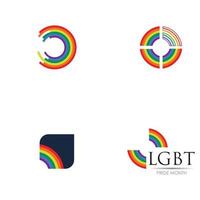 ilustração em vetor de modelo de símbolo de logotipo lgbt - vetor