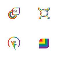 ilustração em vetor de modelo de símbolo de logotipo lgbt - vetor