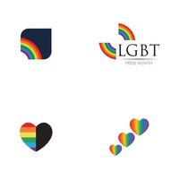 ilustração em vetor de modelo de símbolo de logotipo lgbt - vetor