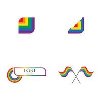 ilustração em vetor de modelo de símbolo de logotipo lgbt - vetor