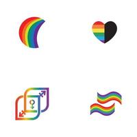 ilustração em vetor de modelo de símbolo de logotipo lgbt - vetor