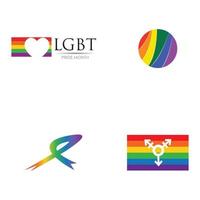 ilustração em vetor de modelo de símbolo de logotipo lgbt - vetor