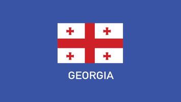 geórgia bandeira equipes europeu nações 2024 abstrato países europeu Alemanha futebol símbolo logotipo Projeto ilustração vetor