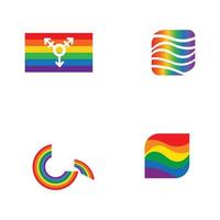 ilustração em vetor de modelo de símbolo de logotipo lgbt - vetor