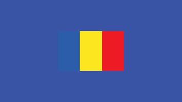 romênia bandeira europeu nações 2024 equipes países europeu Alemanha futebol símbolo logotipo Projeto ilustração vetor